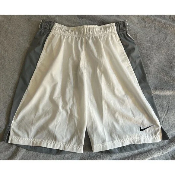 NEW Nike Dri-Fit Woven Flex Training Shorts 833271-100 White/Gray-Men's … - Picture 2 of 4